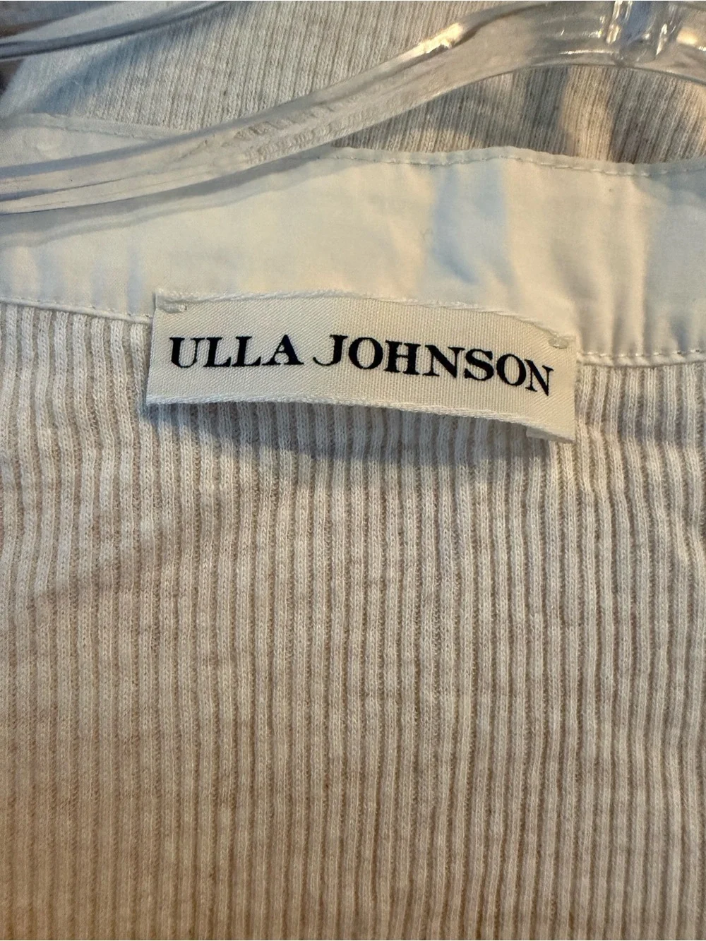 Ulla Johnson Pia Ribbed Puffed Sleeve Top Size S